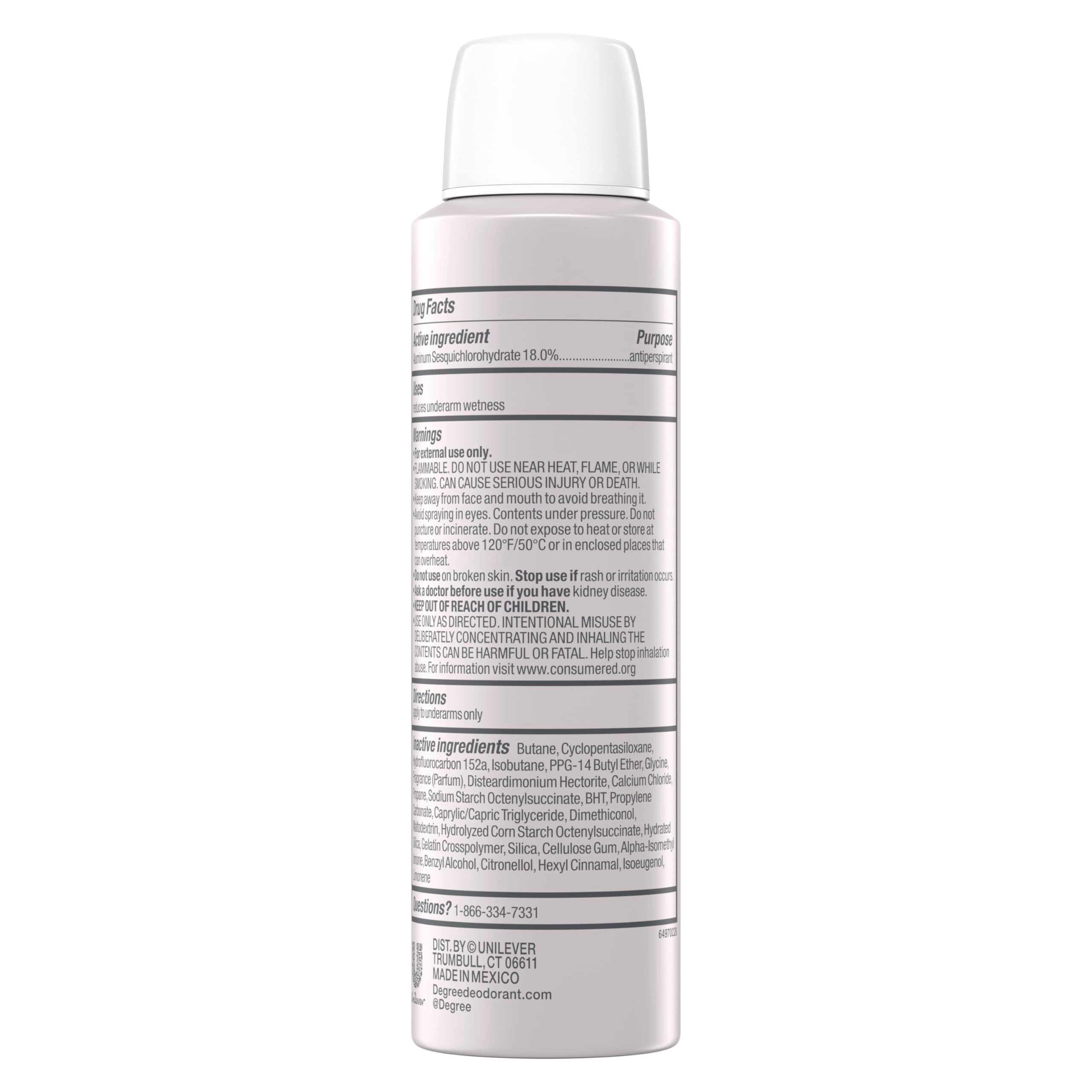 Degree Clinical 5X packaging highlights up to 96-hour protection for active days.