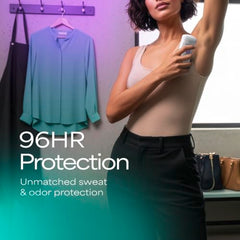 Degree Clinical 5X 96-hour protection keeps you dry throughout the day.