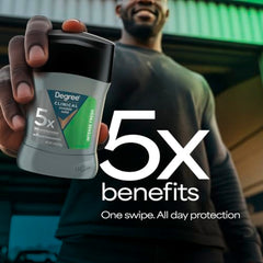 Degree Clinical 5X invisible solid goes on smoothly for daily dryness.