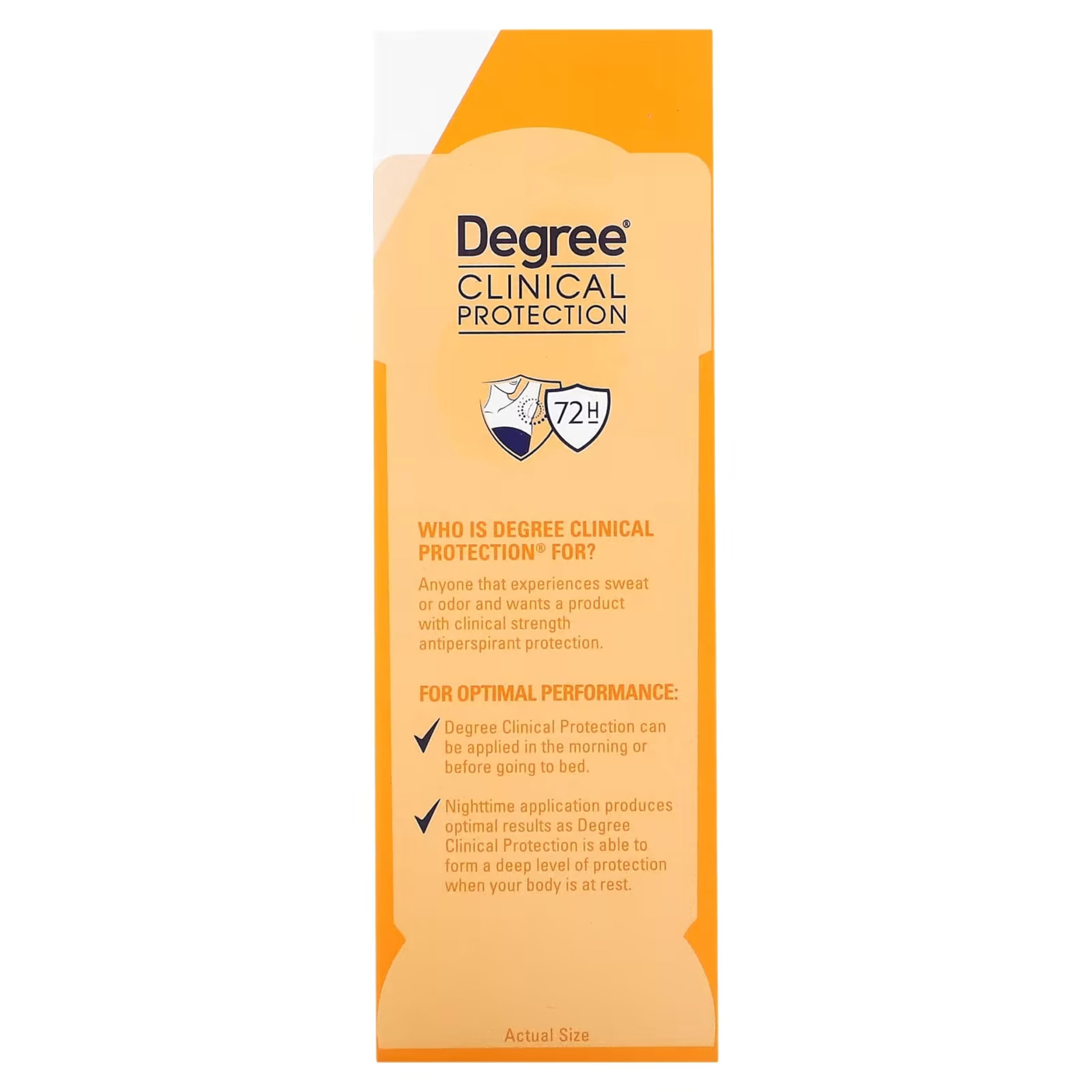 4-pack packaging shown for long-lasting underarm protection.