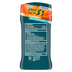 Degree Men 2-pack packaging emphasizing value and continued protection