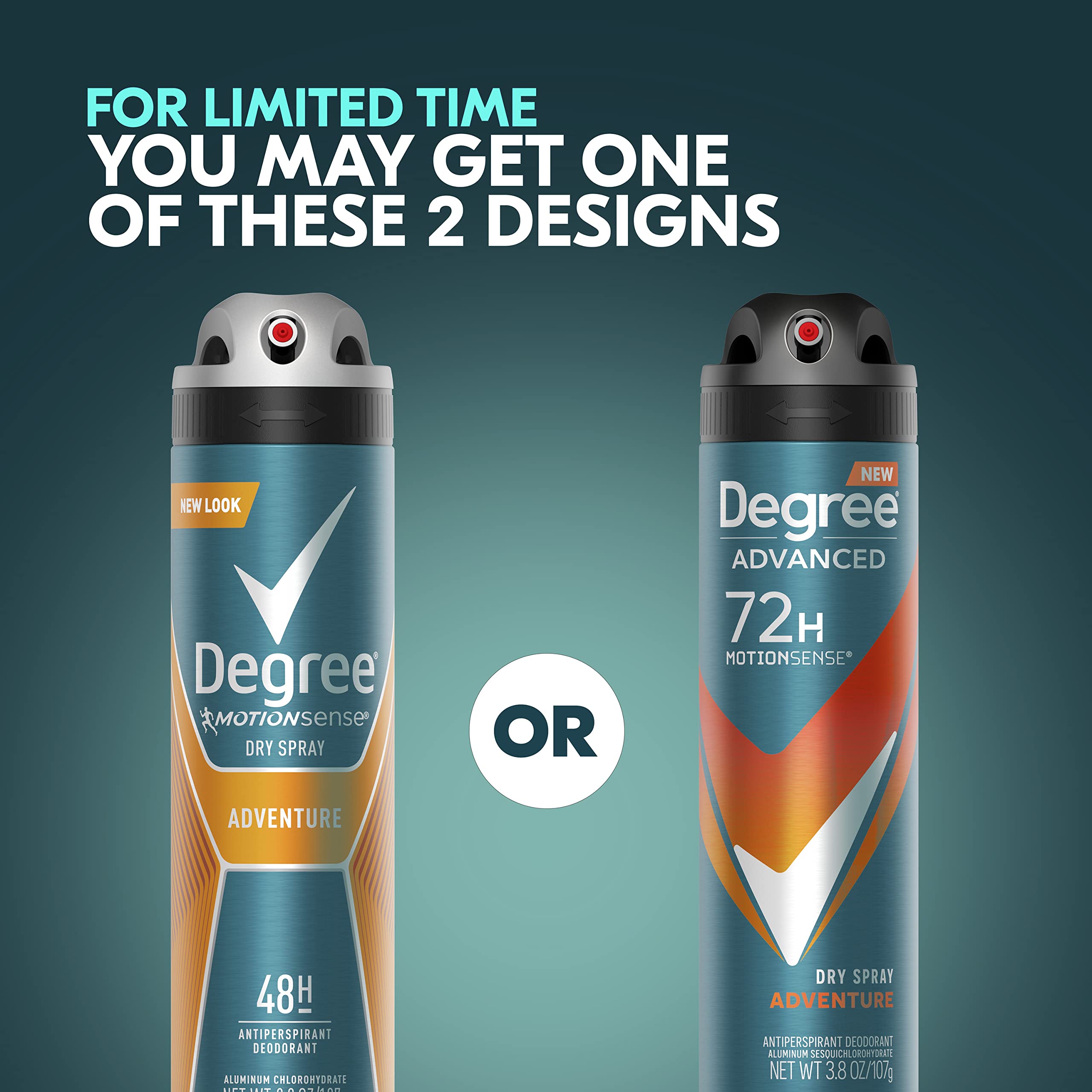 Degree Men Adventure dry spray used in a gym setting for quick refresh