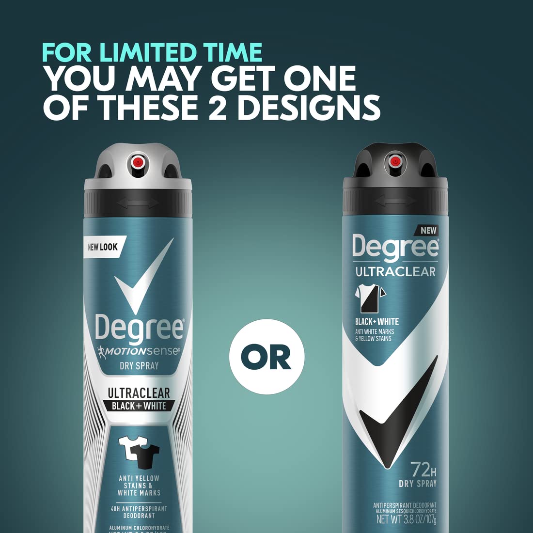 Degree Men Anti-mark anti-stain tech protects fabrics from deodorant marks.