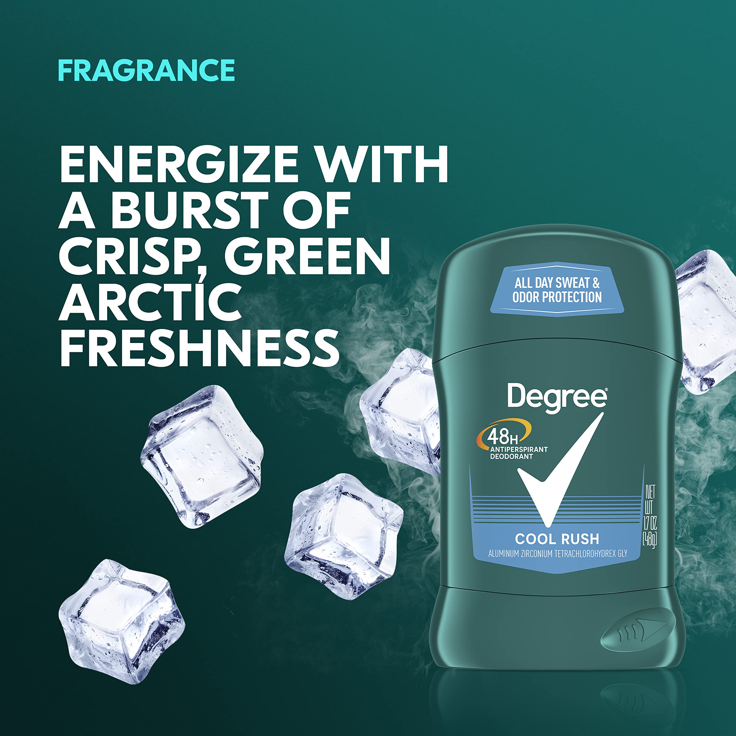 Degree Men Cool Rush pack-12 highlights value and consistent protection.