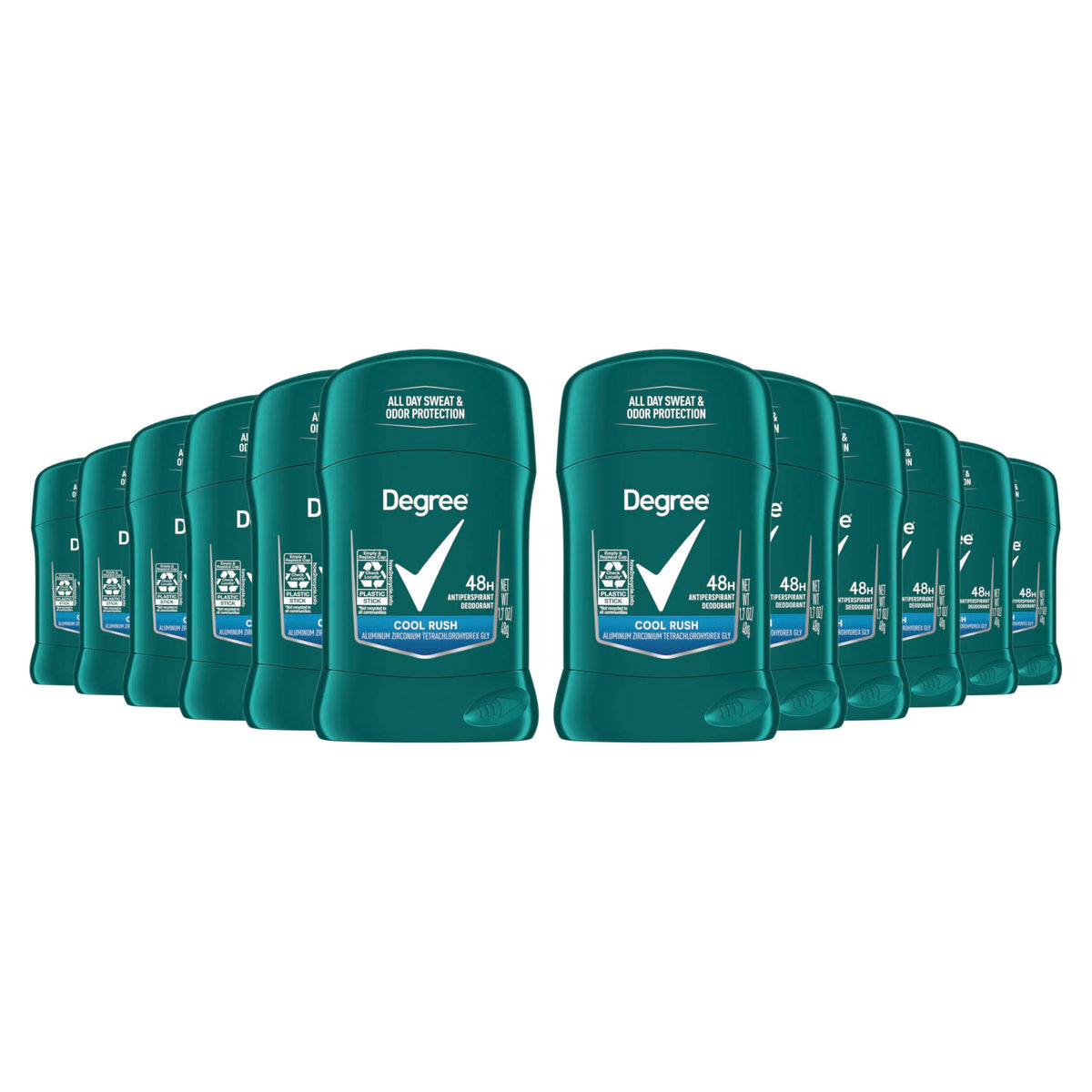 Degree Men Cool Rush stick-application demonstrates easy, mess-free daily use.
