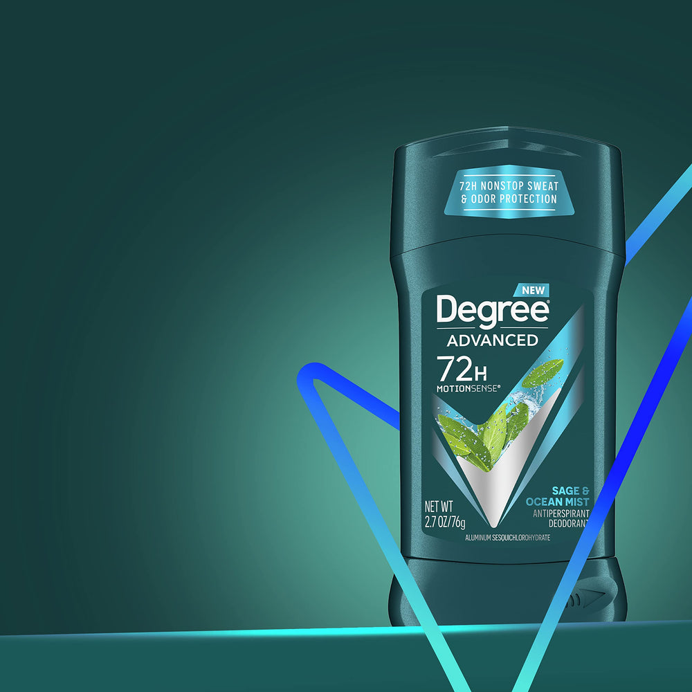 Degree Men daily-use routine with Sage & Ocean Mist for freshness.