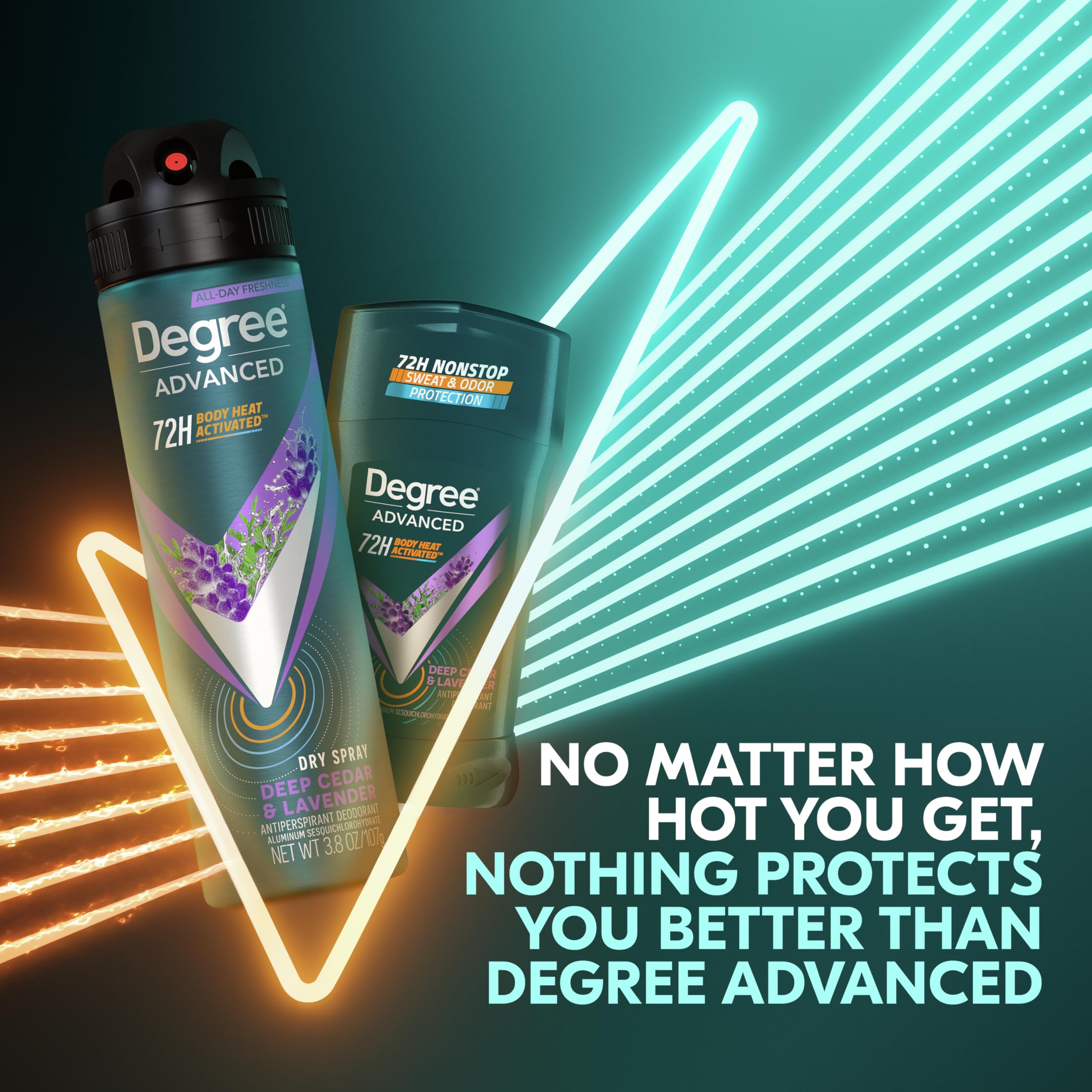 Degree Men Deep Cedar & Lavender application on skin for long-lasting dryness.
