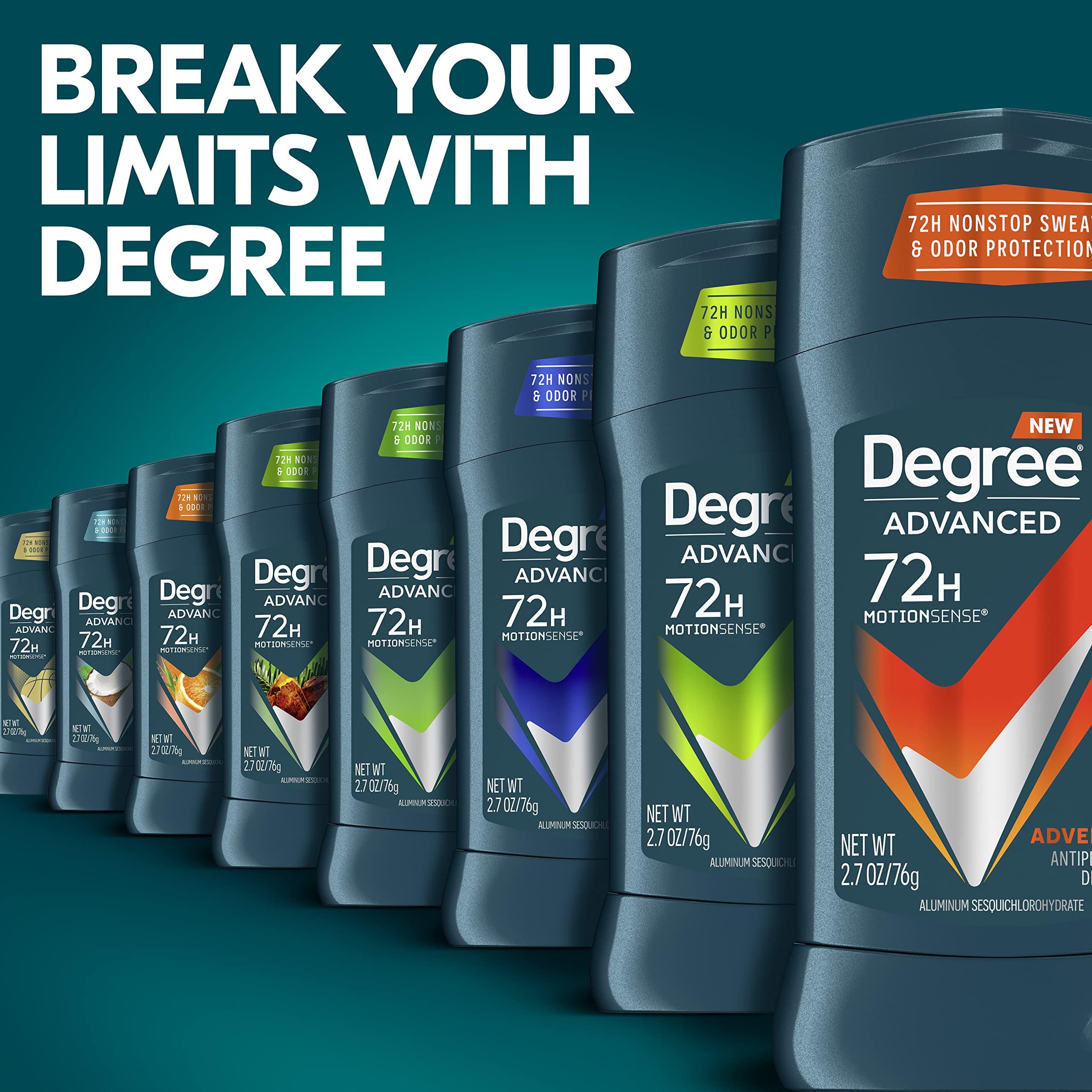 Degree Men long-lasting freshness in everyday activities and commutes.