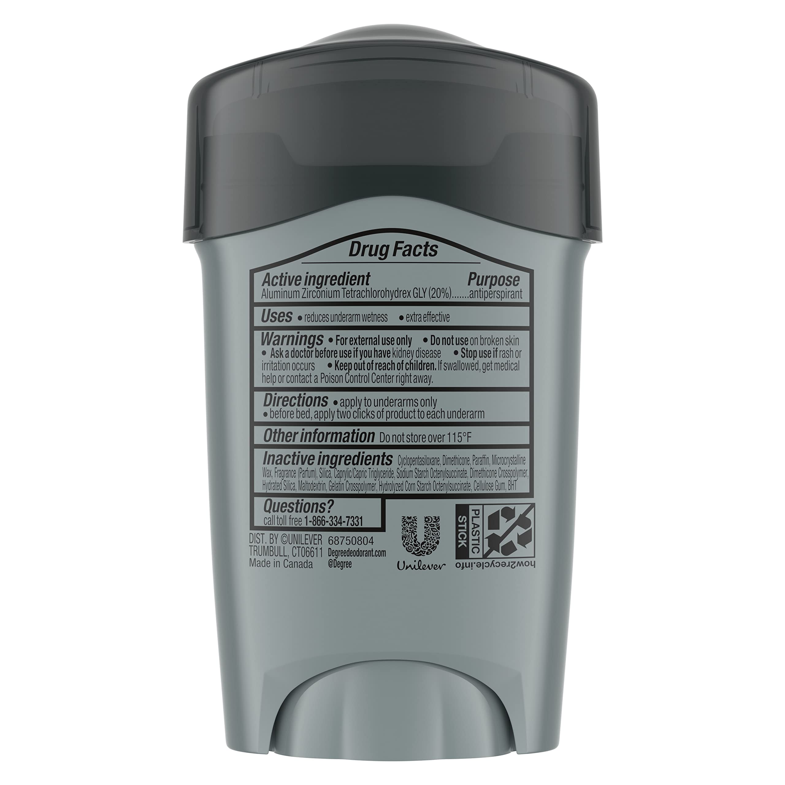 Box packaging for Degree Men Clean antiperspirant