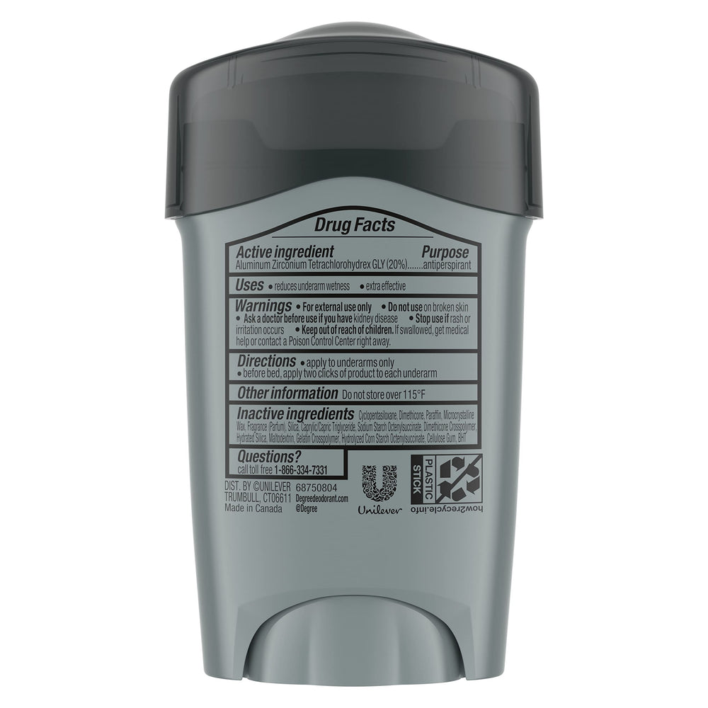 Box packaging for Degree Men Clean antiperspirant