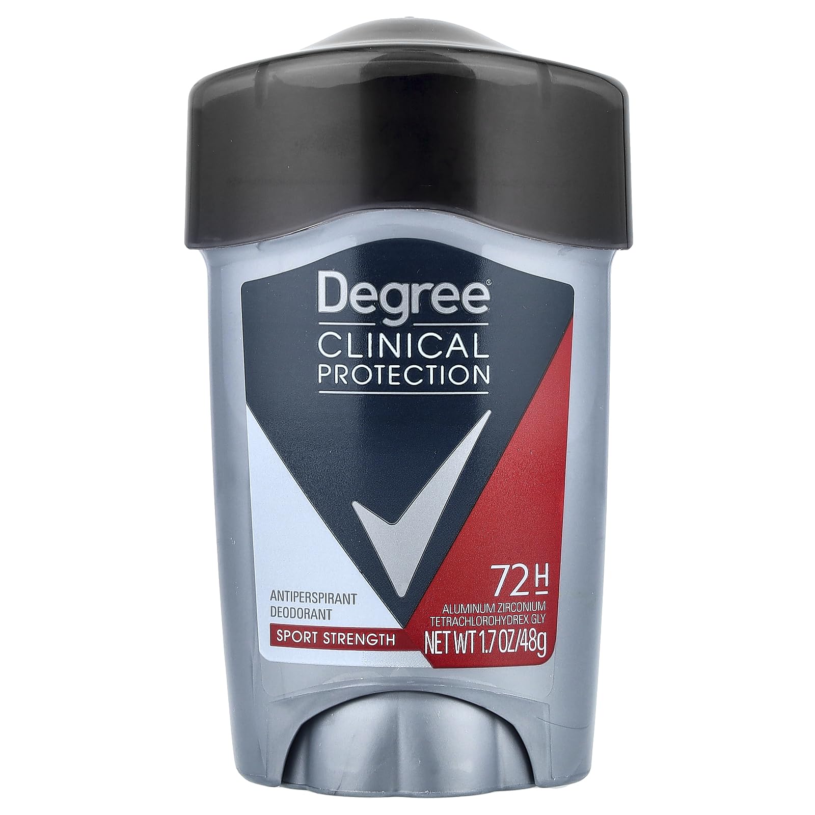 Degree Men Sport Strength deodorant bottle in a 3-pack, ready for workouts.