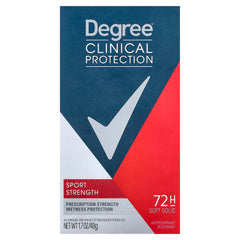 Degree Men Sport Strength label and packaging indicating 3-pack convenience.