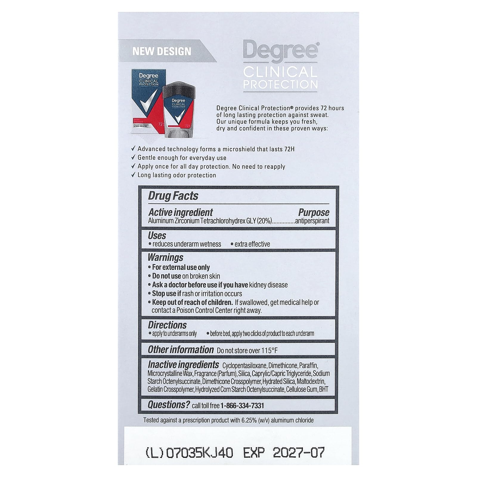 Degree Men Sport Strength packaging shows United States origin and quality.