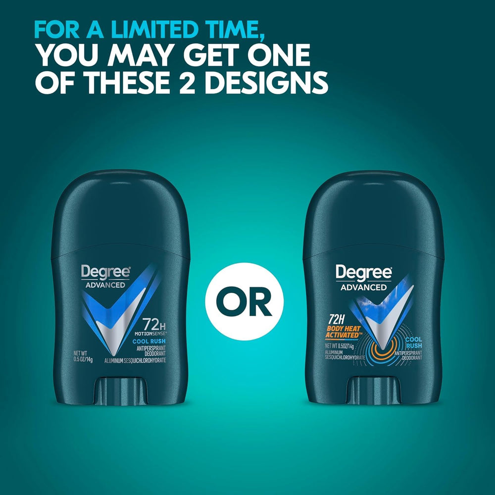 Degree Men Cool Rush Arctic scent emphasizing a refreshing feel.