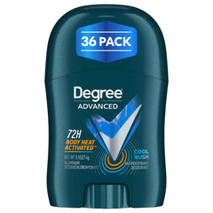 Degree Men Cool Rush travel deodorant front packaging showing portable mini stick.