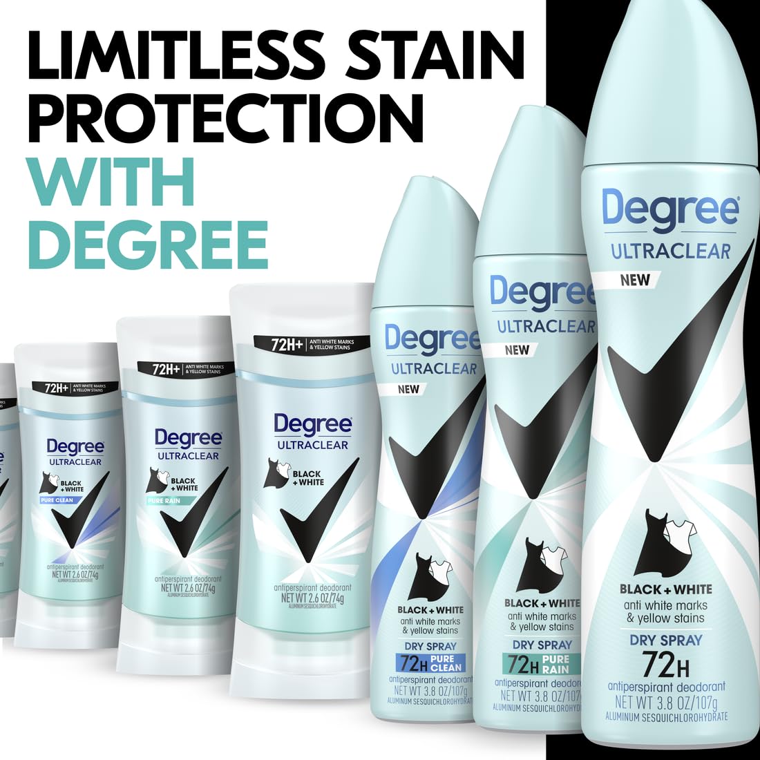 Degree MotionSense technology; motion-activated fragrance release for lasting freshness