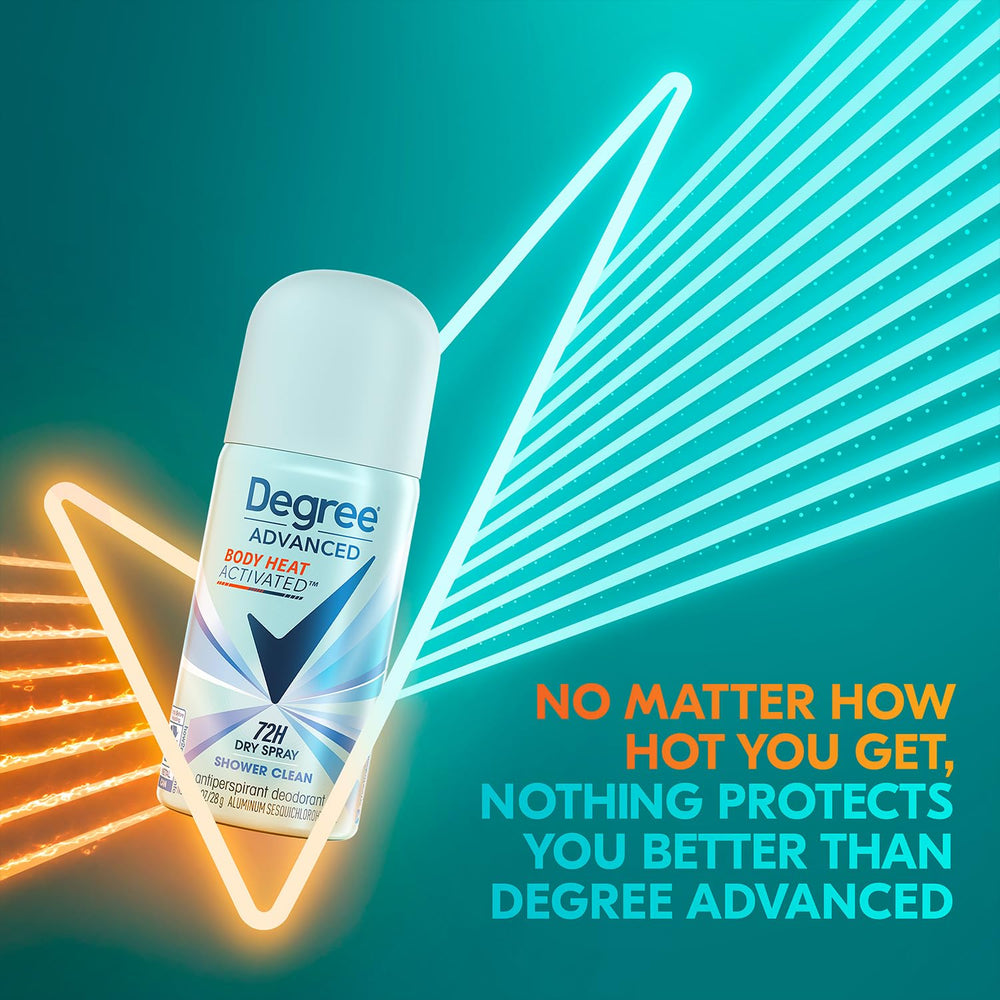 Degree on-the-go application shot demonstrates quick spray anytime