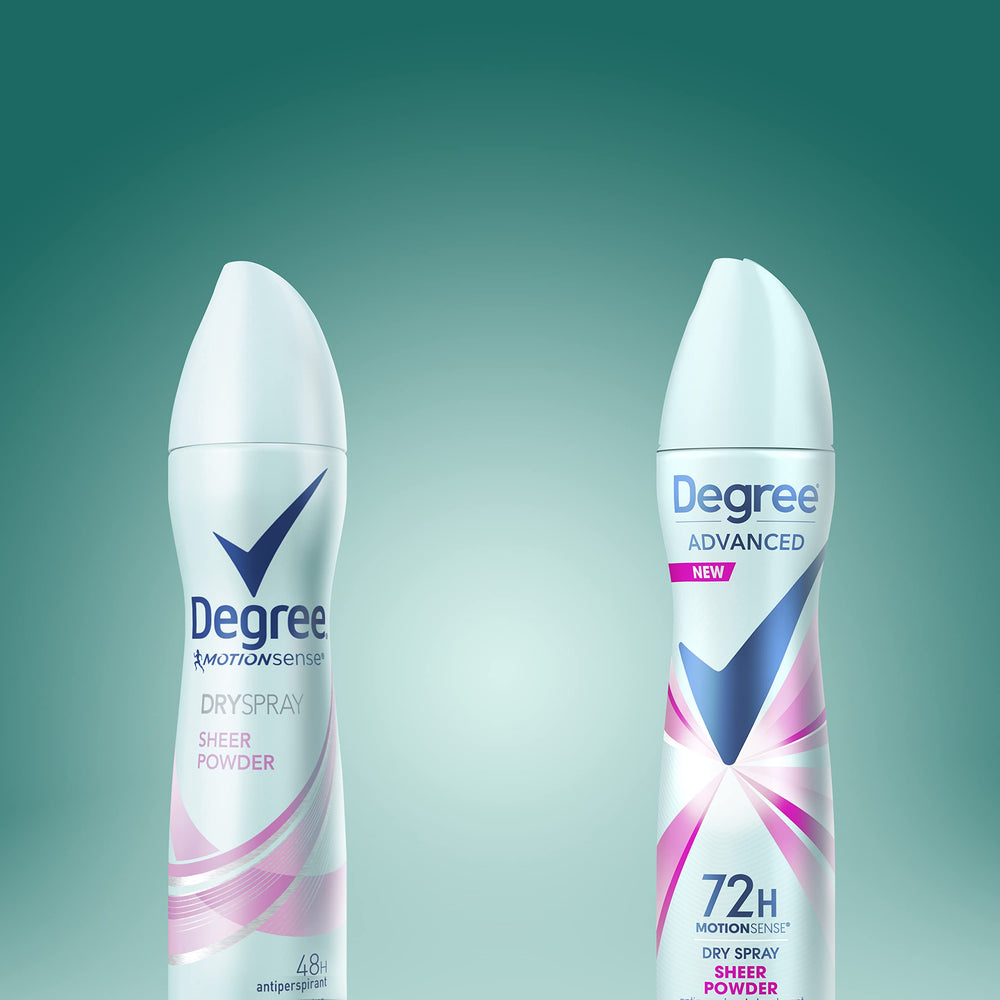 Degree recyclable aluminum-can packaging highlights sustainable design.