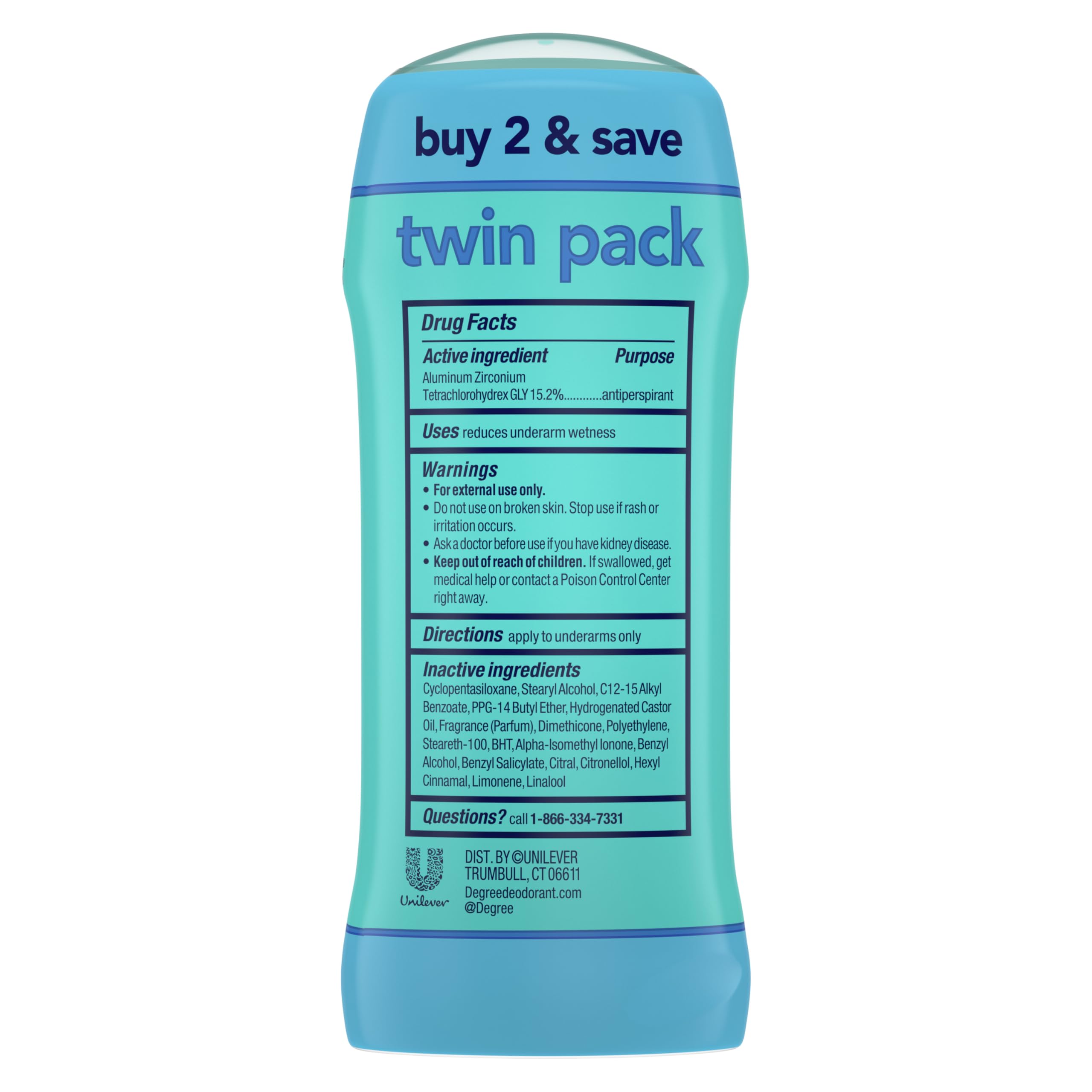 Two Degree Shower Clean twin-pack packaging ready for storage and travel.