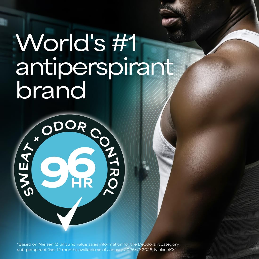Degree 5X packaging emphasizes protection across five sweat types.