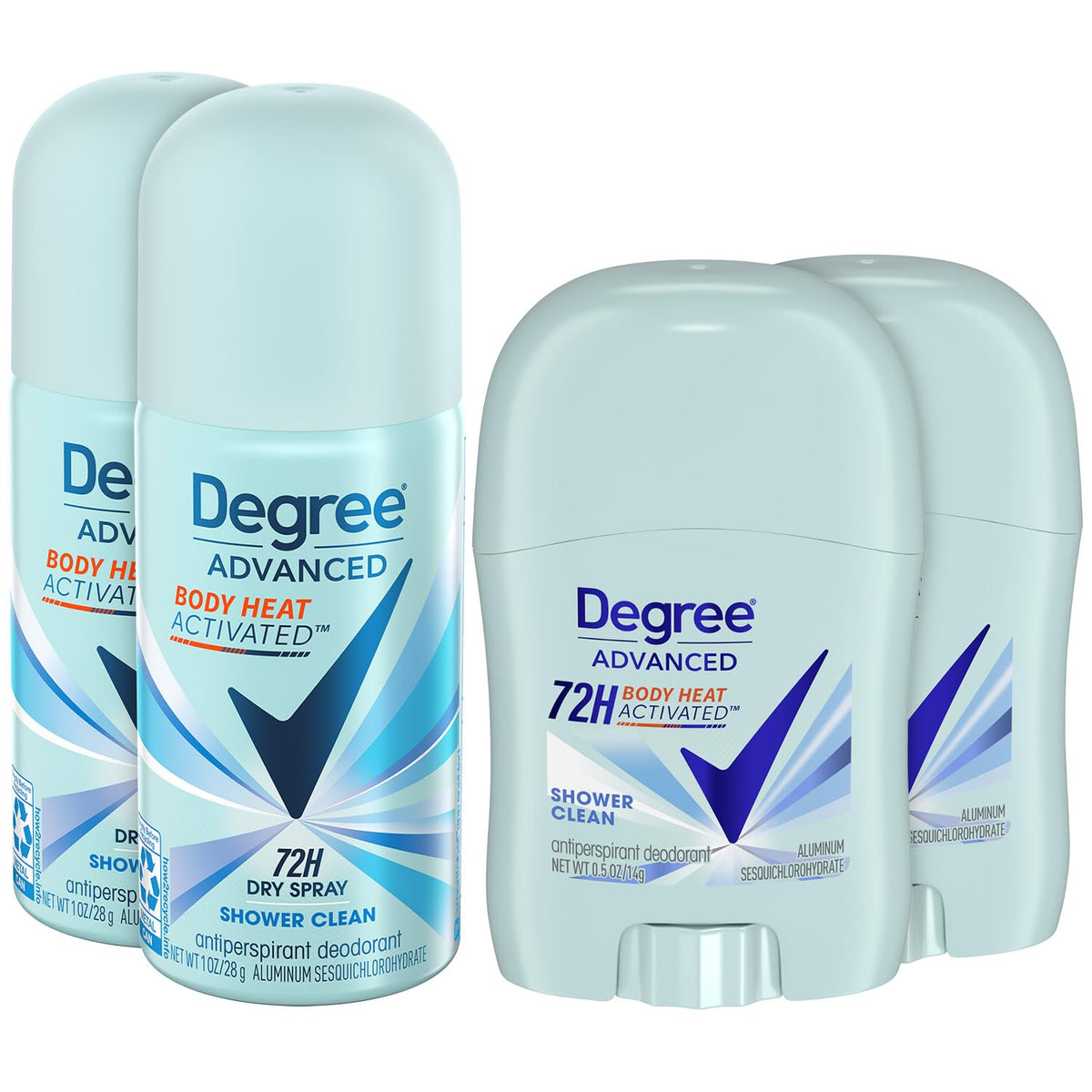 Degree travel deodorant bundle mini stick in rose scent for on-the-go freshness