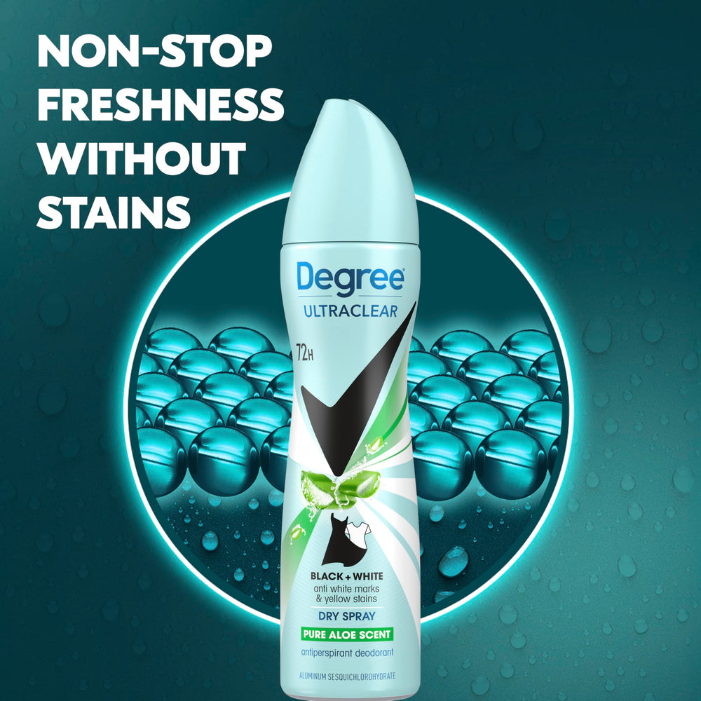 Degree UltraClear MotionSense action-shot shows fragrance with movement