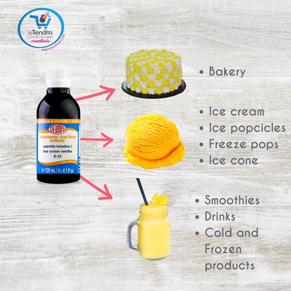Deiman Vanilla ice cream swirl shows creamy color in finish.