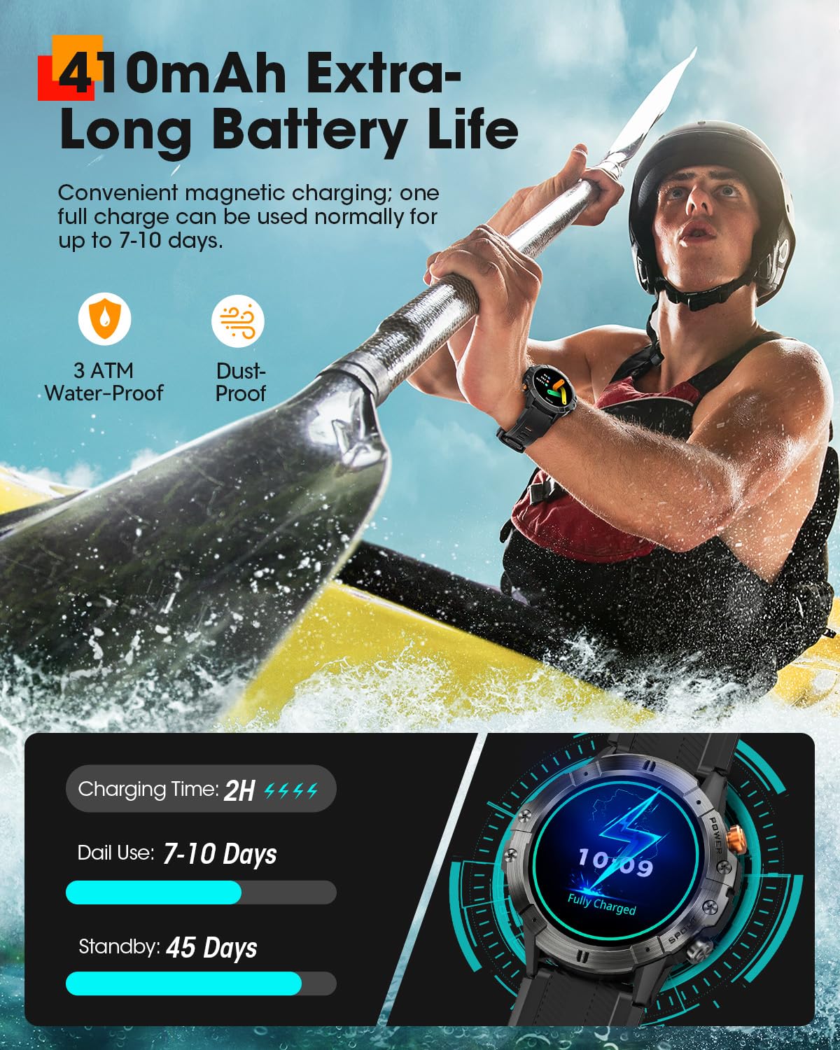 DEKELIFE smart watch enabling Bluetooth calls for hands-free communication.