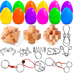 DEKWELL prefilled Easter eggs with brain teaser puzzles for kids and teens