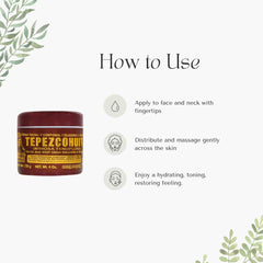 Close-up of the cap on Tepezcohuite night cream, premium packaging for nightly use.