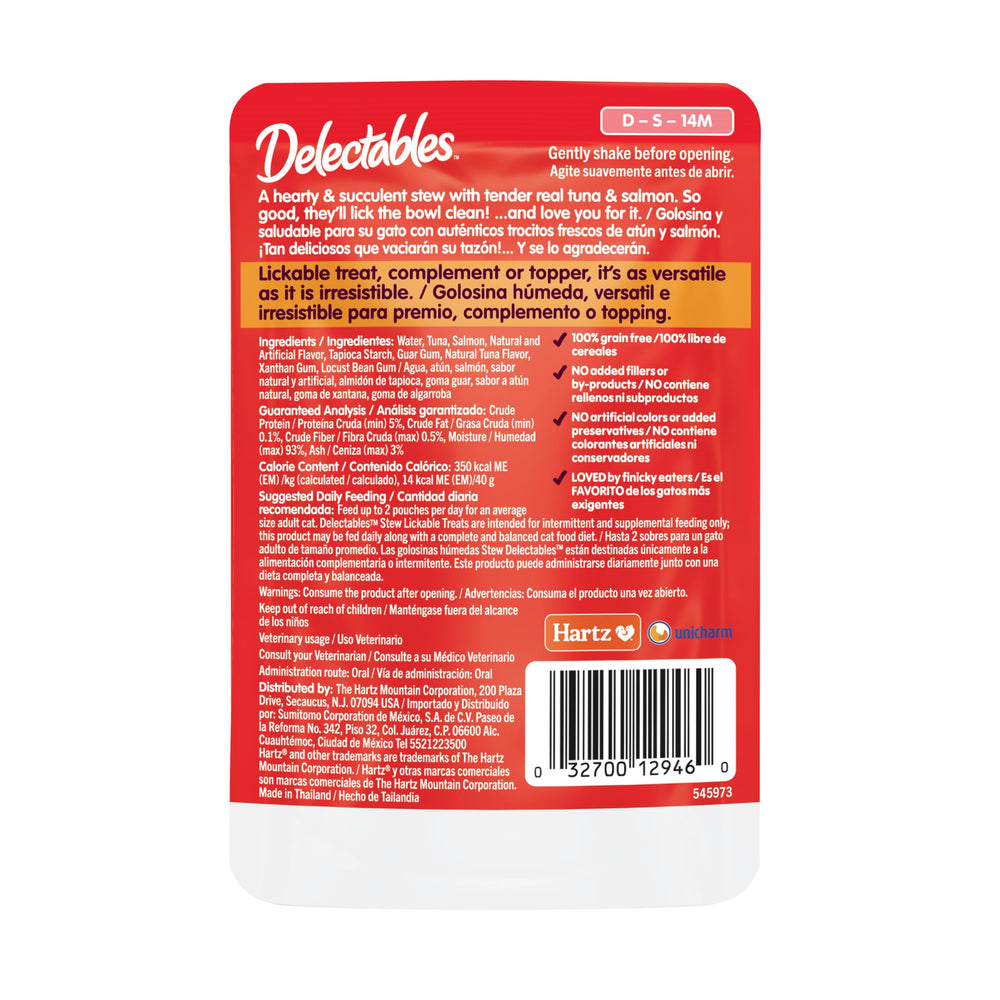 Delectables Hartz Stew with no fillers or by-products shown