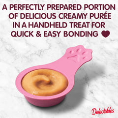Delectables Lickable Spoon packaging highlights no fillers or artificial preservatives