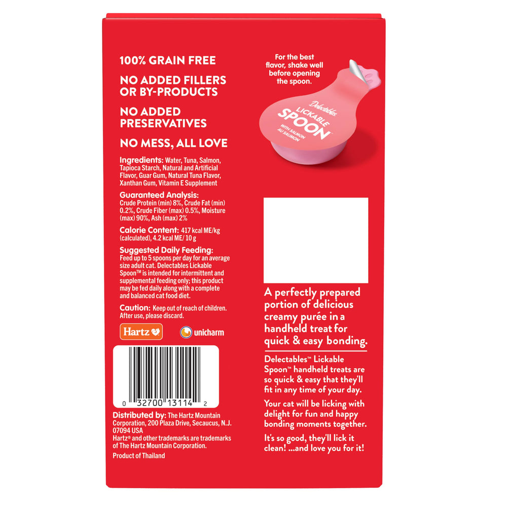 Delectables Salmon lickable spoon emphasizes real salmon flavor and aroma.