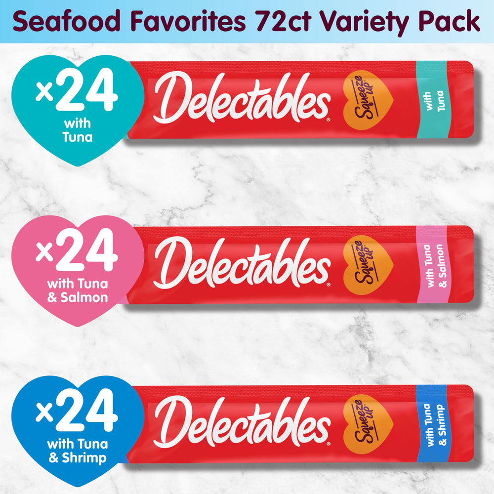 Cat savoring the grain-free, no-preservatives Delectables Squeeze Up