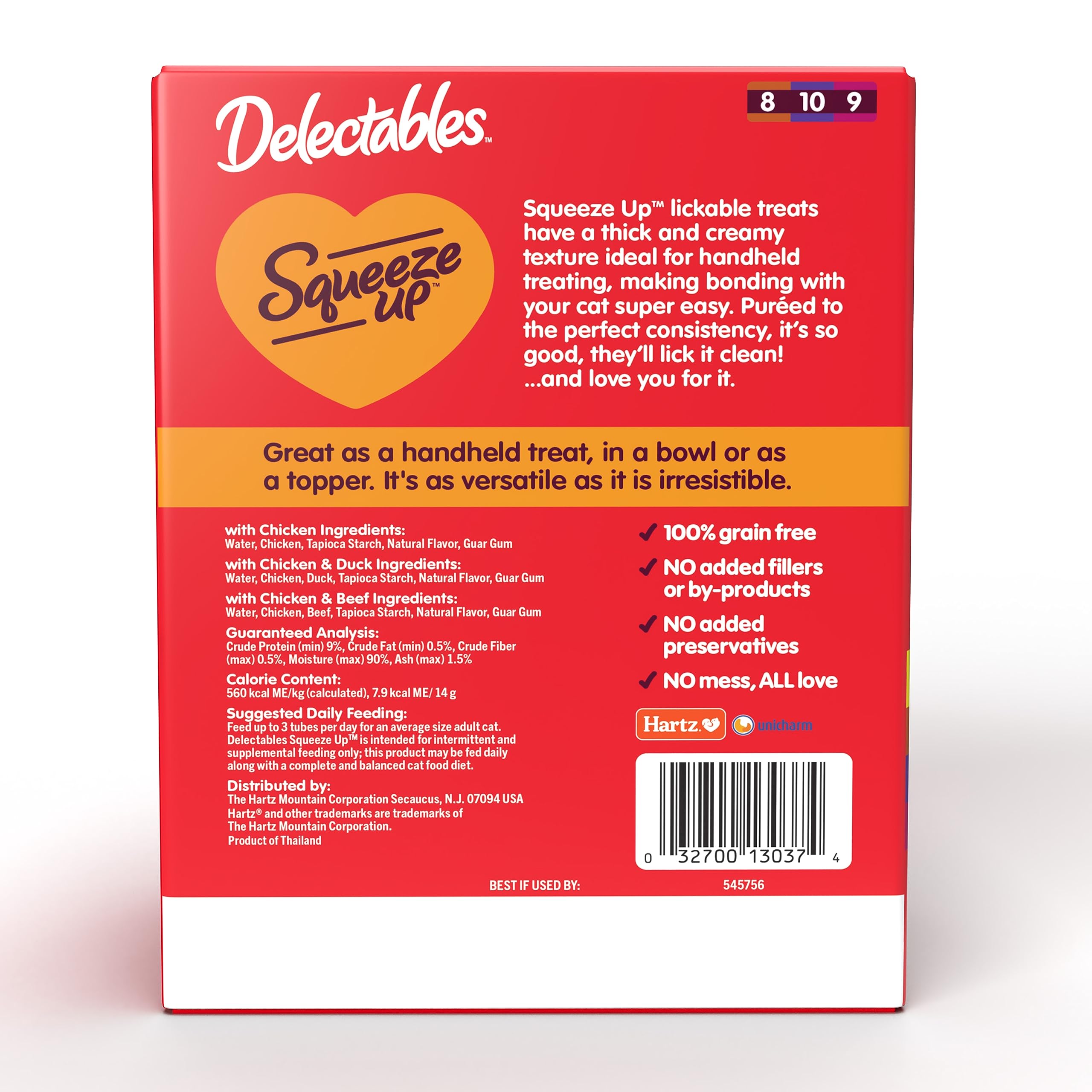 Delectables Squeeze Up no preservatives label on packaging, simple ingredients