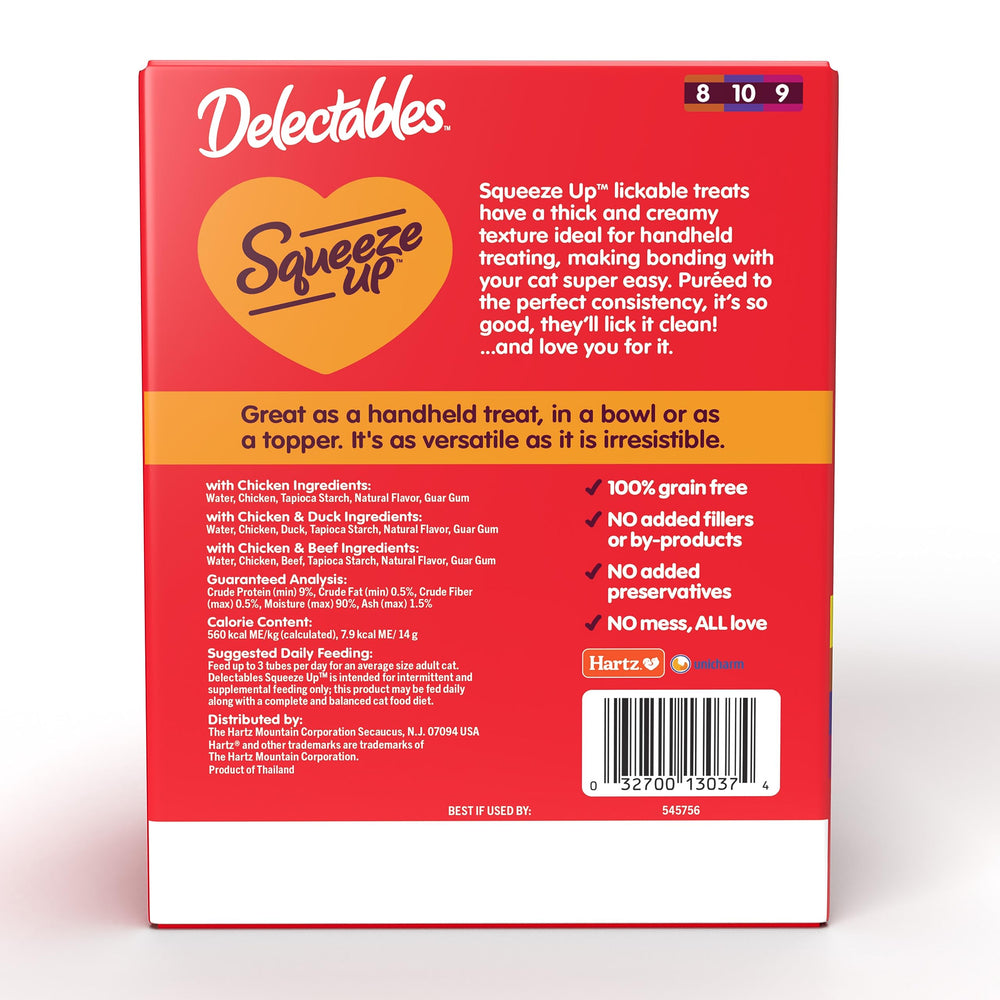 Delectables Squeeze Up no preservatives label on packaging, simple ingredients