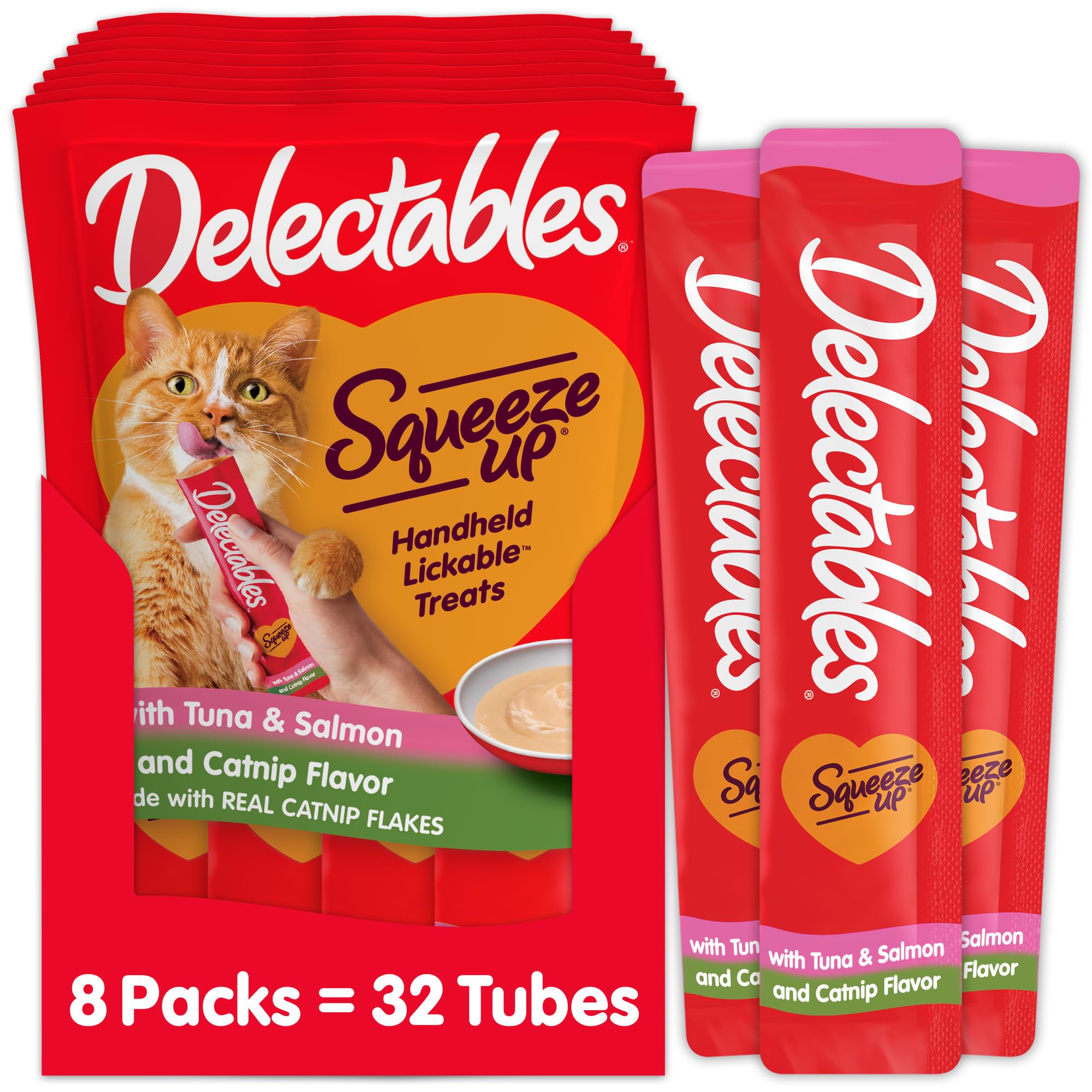 Delectables Squeeze Up packaging showing 32 tubes for daily bonding
