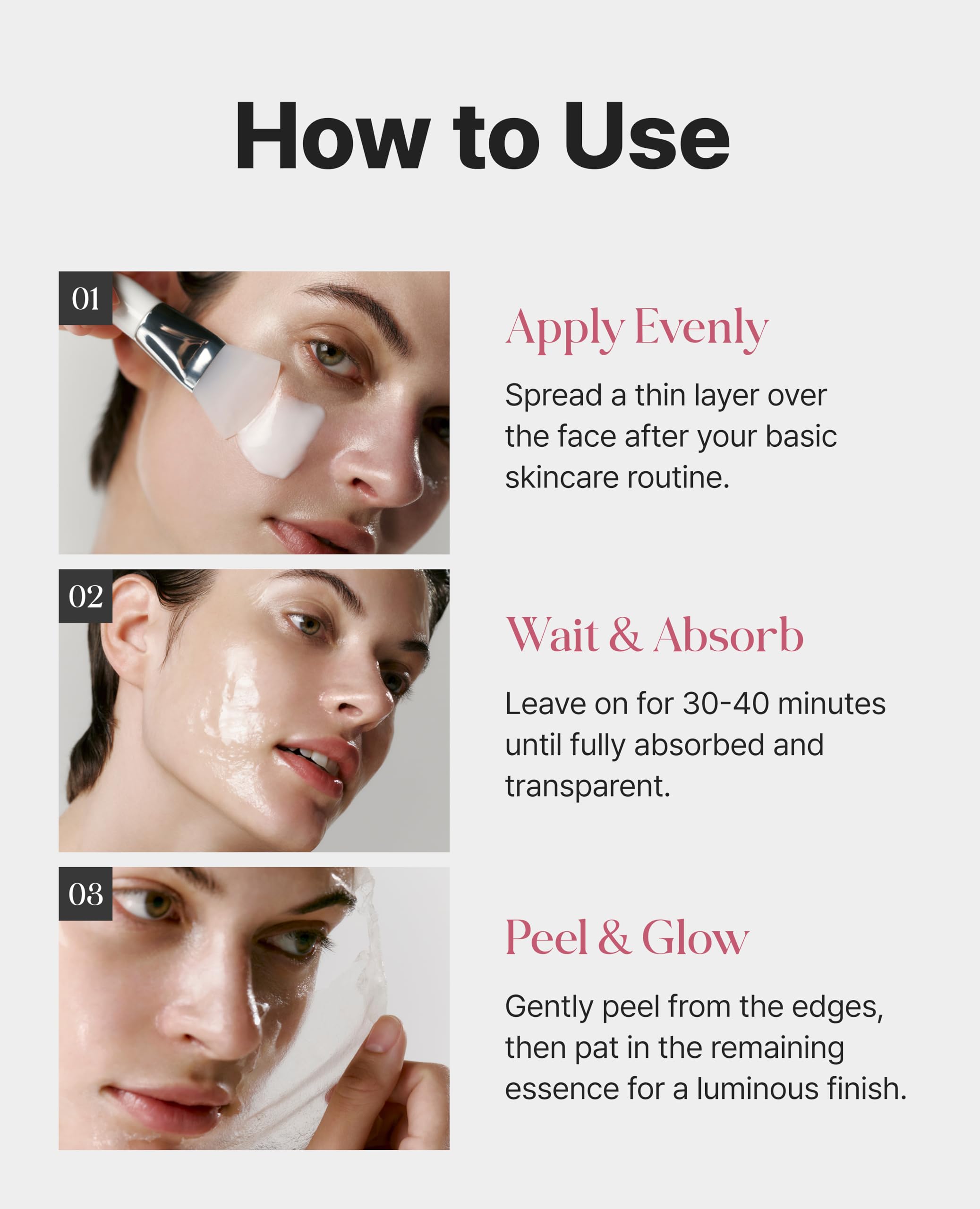 Delere Caviar Glow Wrapping Mask application promoting glow and refined pores