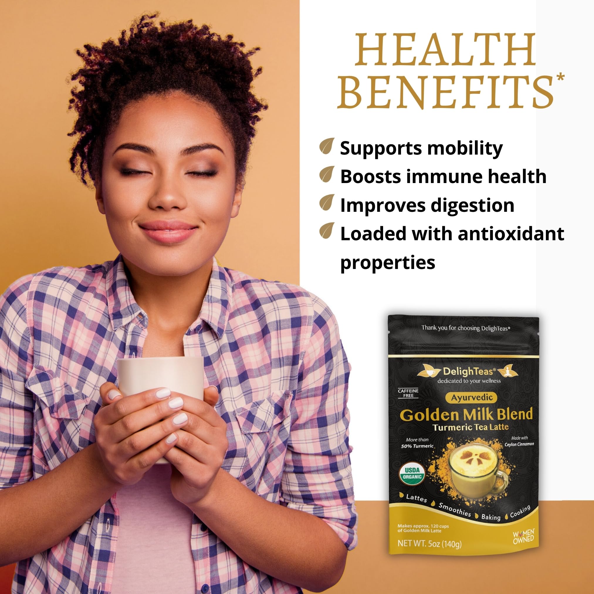 DelighTeas organic label confirms USDA Organic and Non-GMO quality.