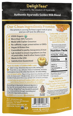 DelighTeas turmeric-ginger-blend close-up emphasizes antioxidant spices for daily warmth.