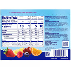 Crystal Light raspberry lemonade packet dissolves in water for a tangy, zero-sugar option.