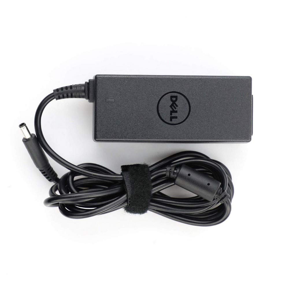 Dell 45W replacement adapter with cable and plug ready for use.