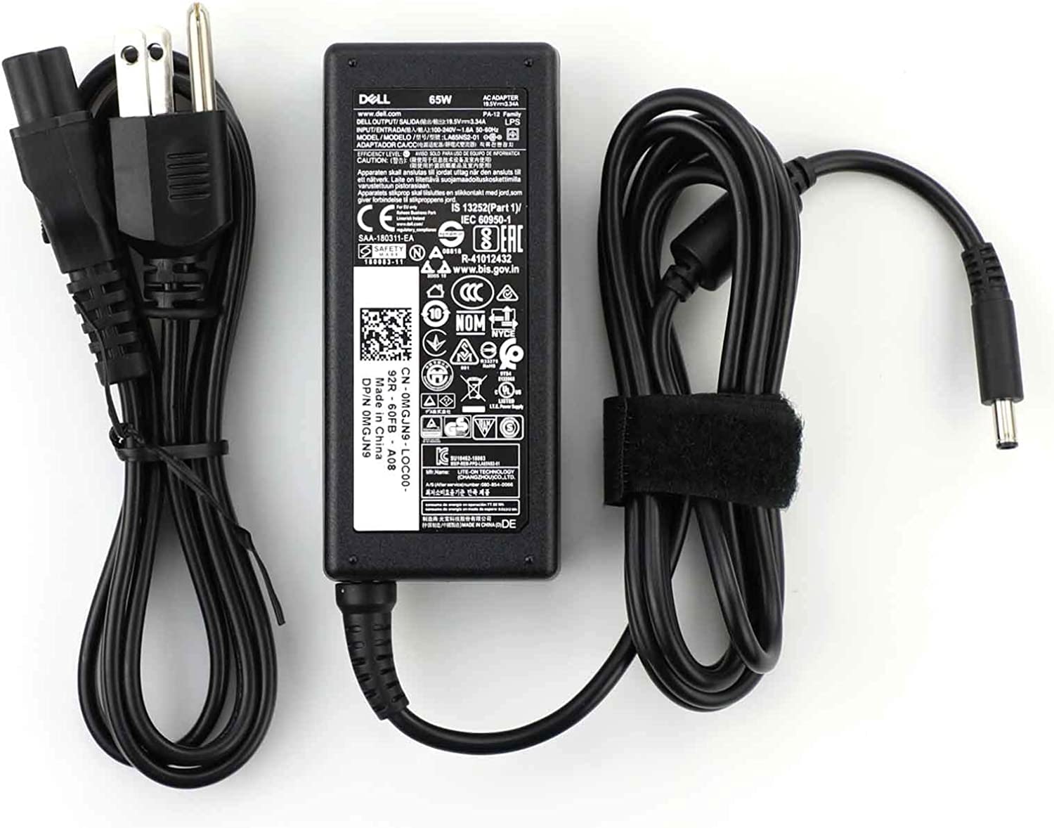 Dell Inspiron 65W charger with 4-5mm tip for reliable charging on the go.