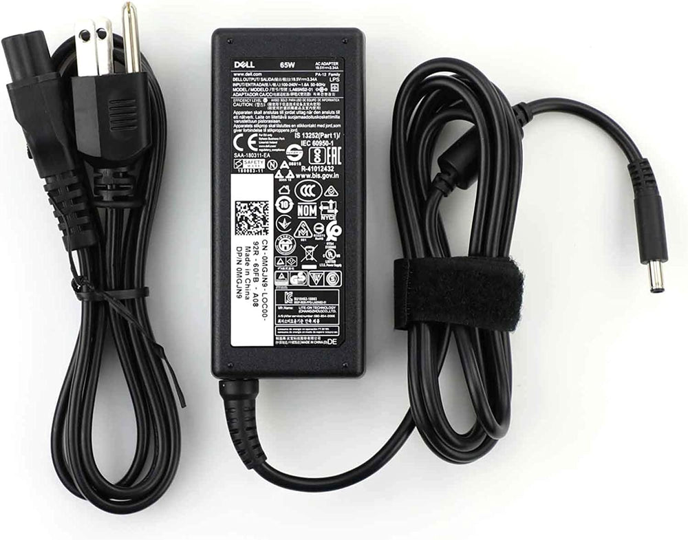 Dell Inspiron 65W charger with 4-5mm tip for reliable charging on the go.