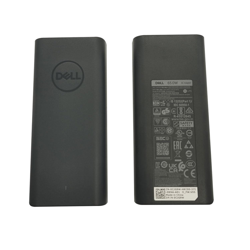 Dell 65W USB-C adapter assembled for travel and durability