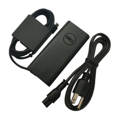 Dell laptop charger front view highlighting USB-C tip for easy charging