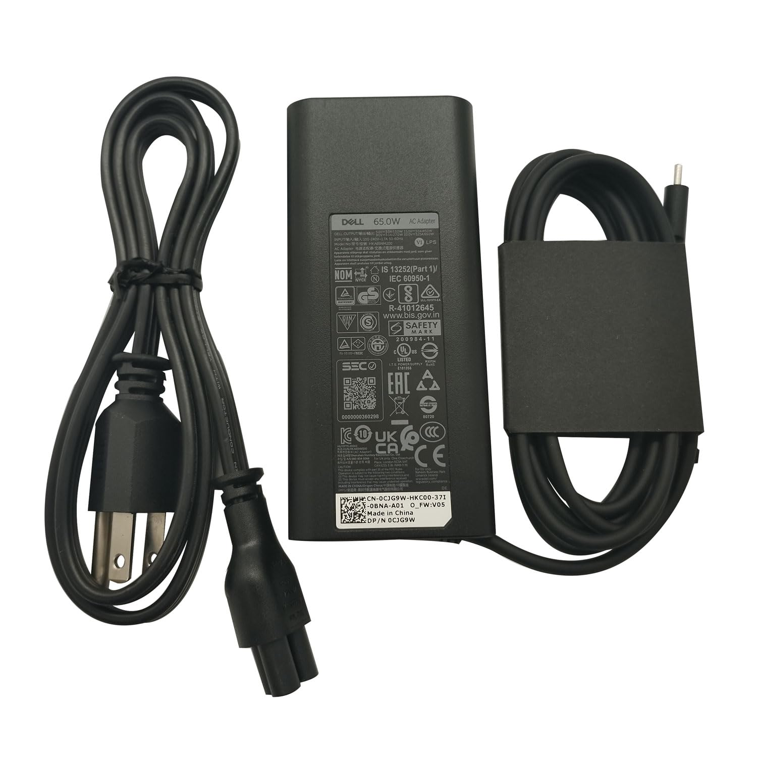 Dell charger packaging image showing genuine components for reliable performance