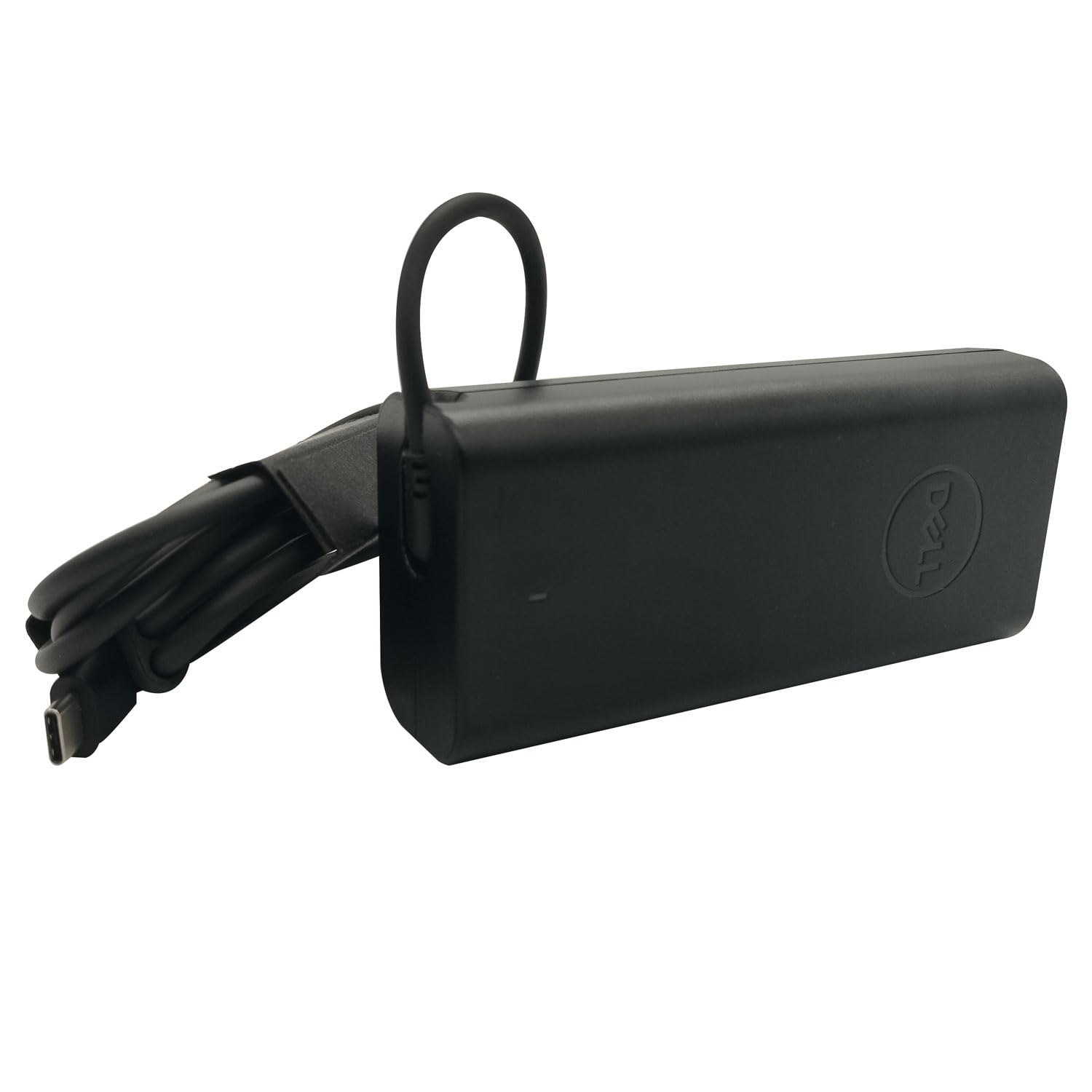 Dell charger with 3ft cord shown ready for travel use