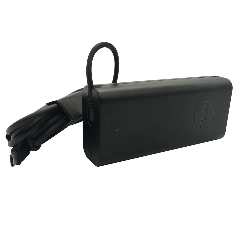 Dell charger with 3ft cord shown ready for travel use