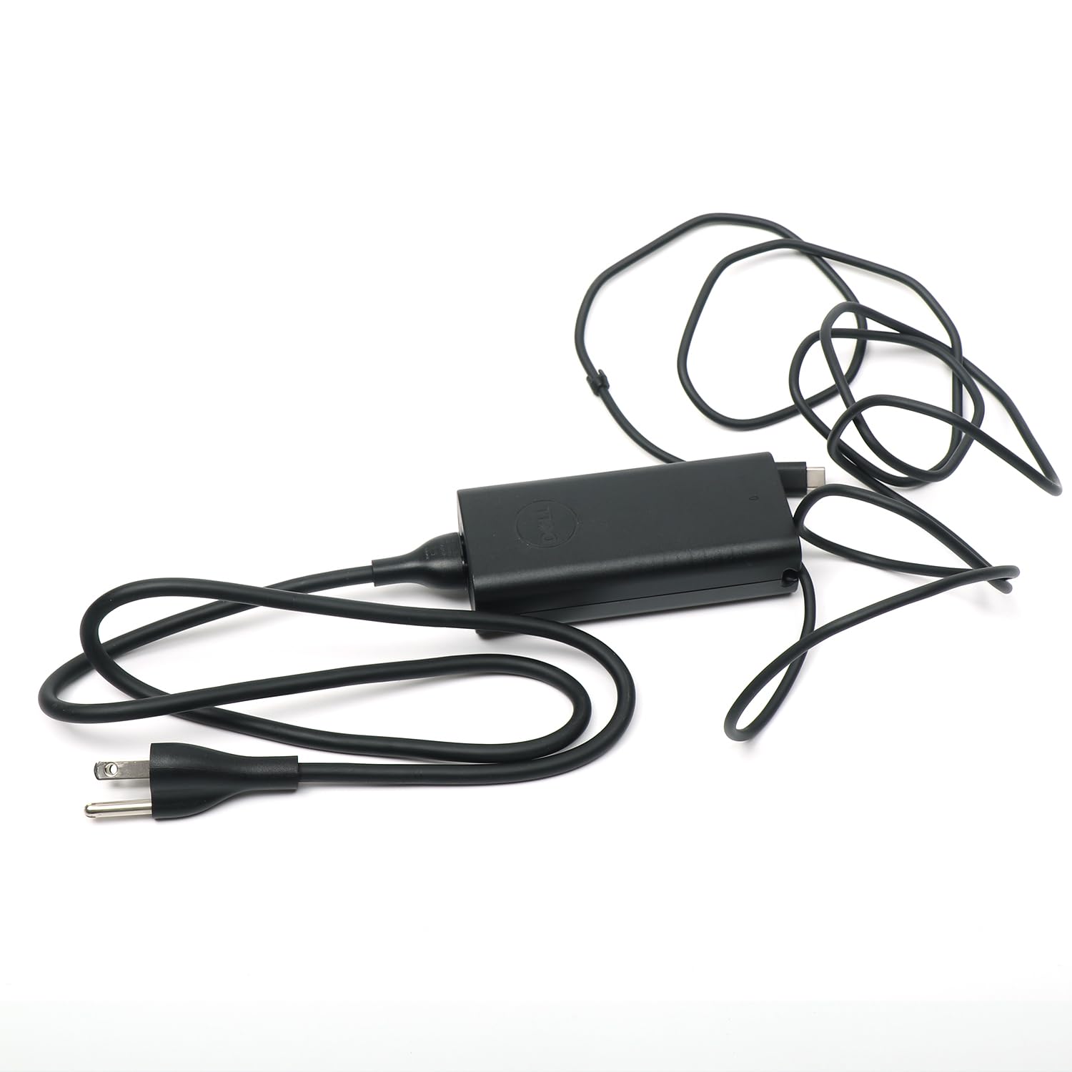 Dell non-retail packaged charger highlighting authentic replacement option.